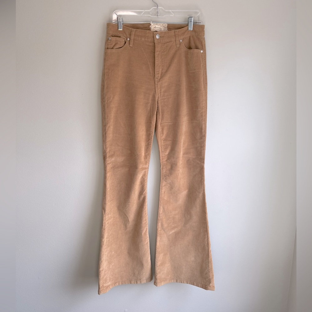 Altar’d State Size 11 Flare Leg Camel Color Corduroy Pants Waist 31” Inseam 32”